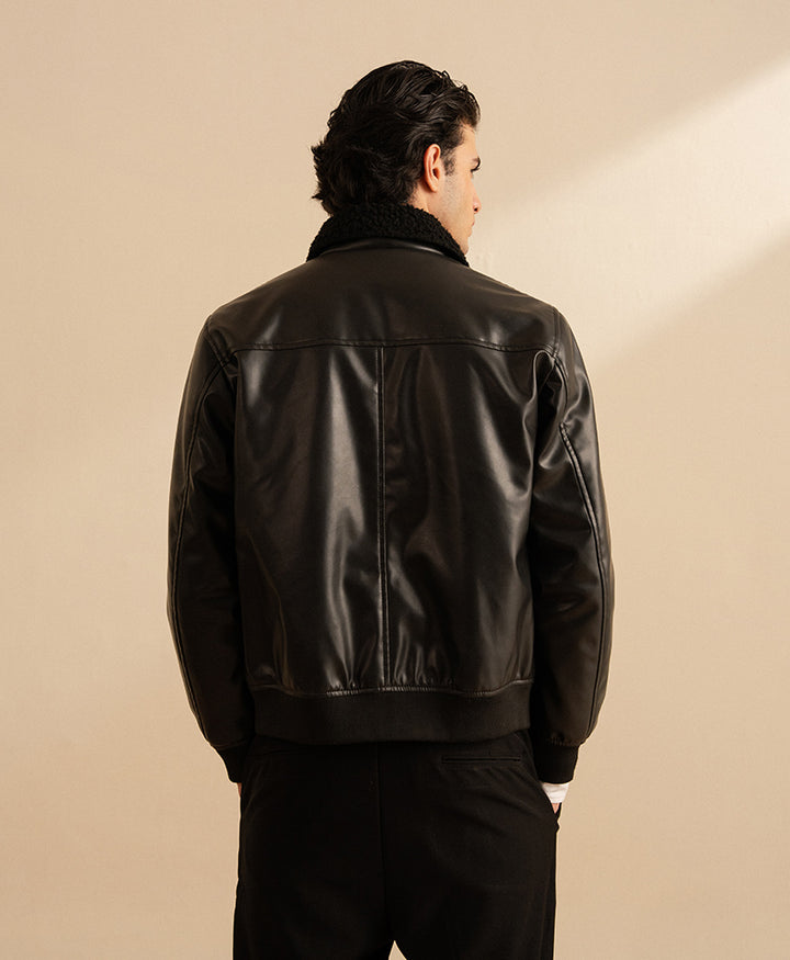 Black Noir Aviator Jacket