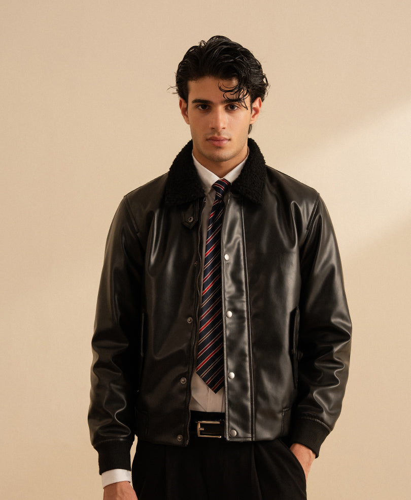 Black Noir Aviator Jacket
