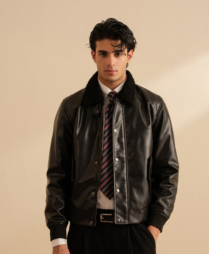 Black Noir Aviator Jacket