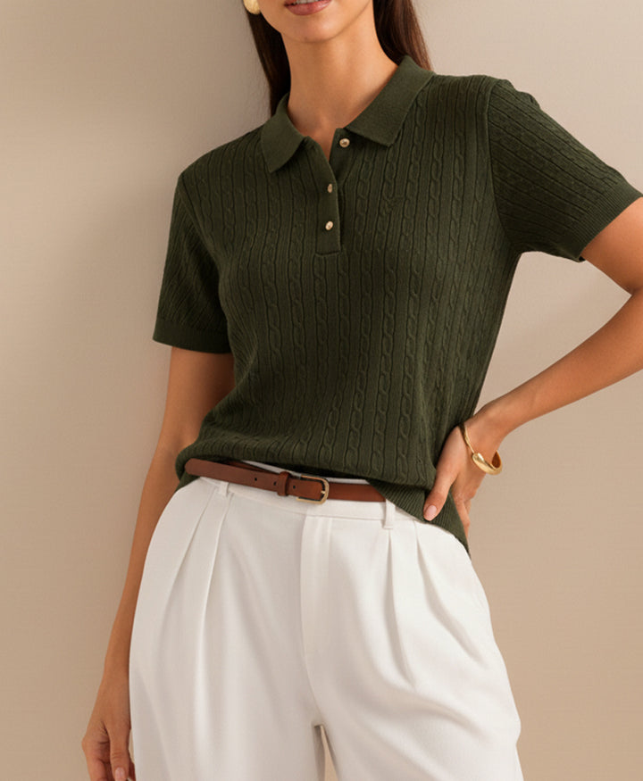 Olive Cable Crest POLO (Women)
