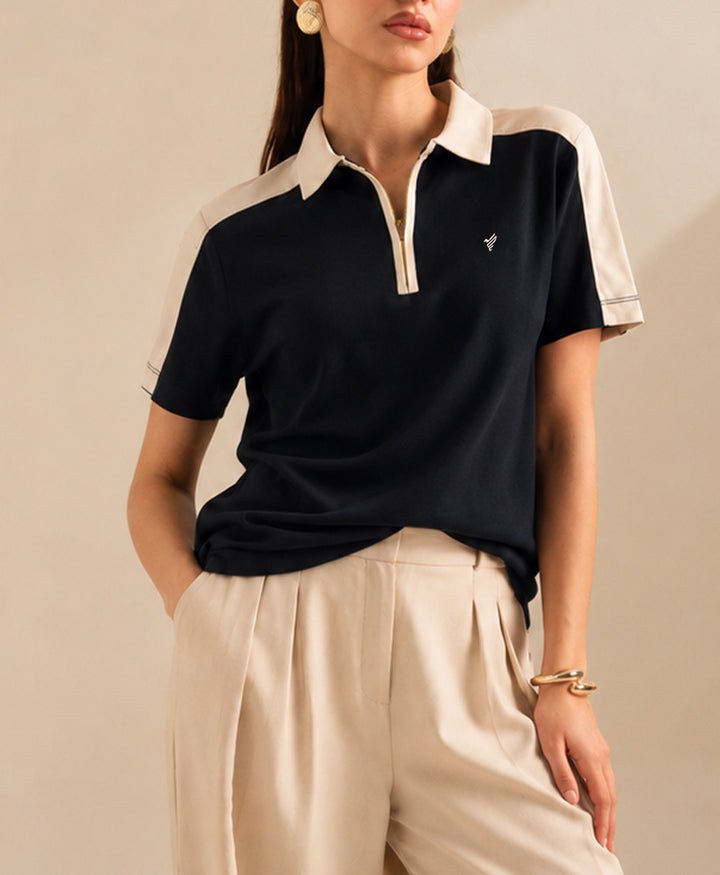 Black Contrast POLO (Women)