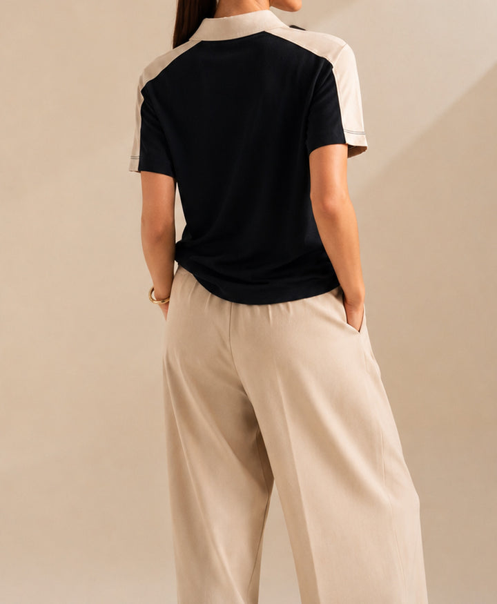 Black Contrast POLO (Women)