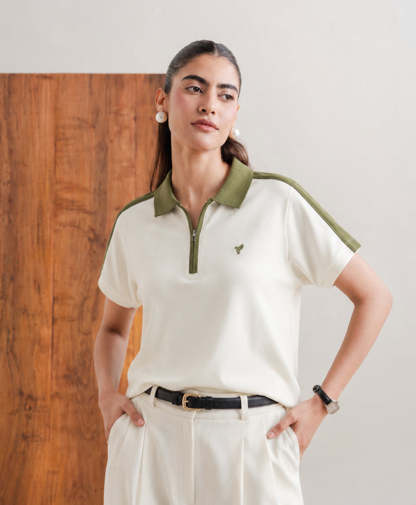 Mint Contrast POLO (Women)