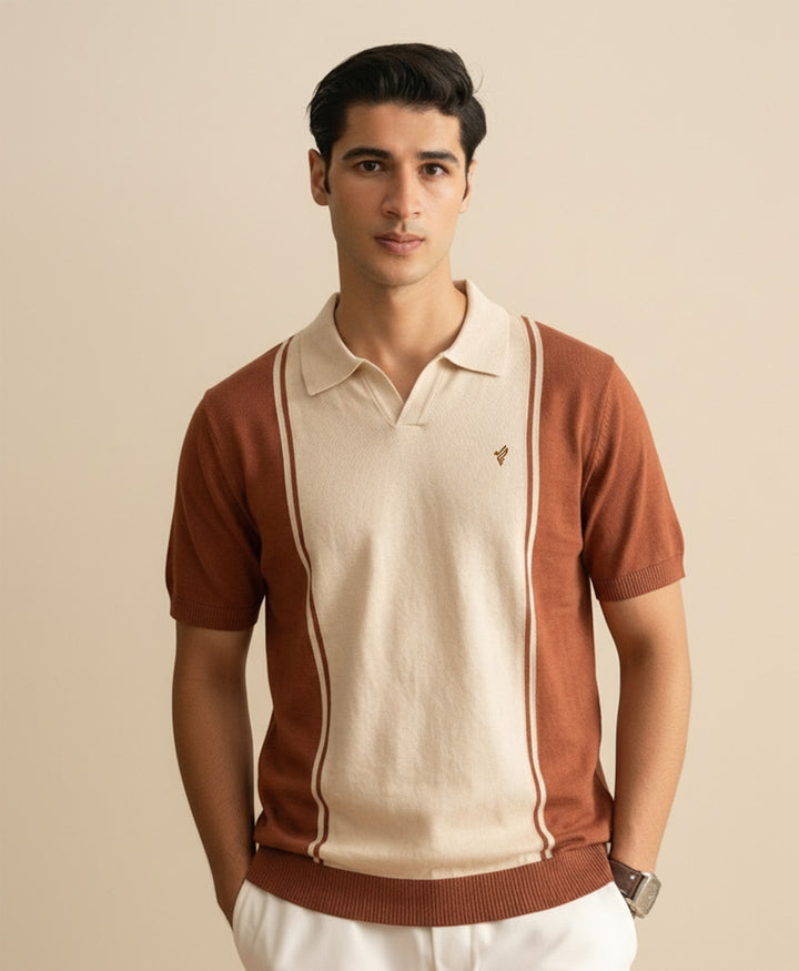 Rustic Maroon Mariner Knitted POLO