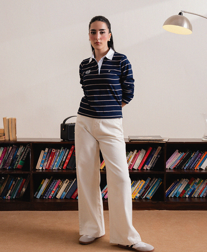 Navy Full Sleeve Rugby Shirt (Women)