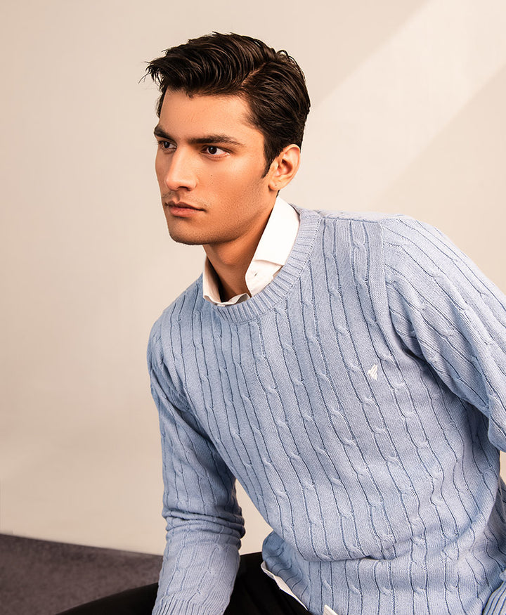 Sky Cable Knit Sweater