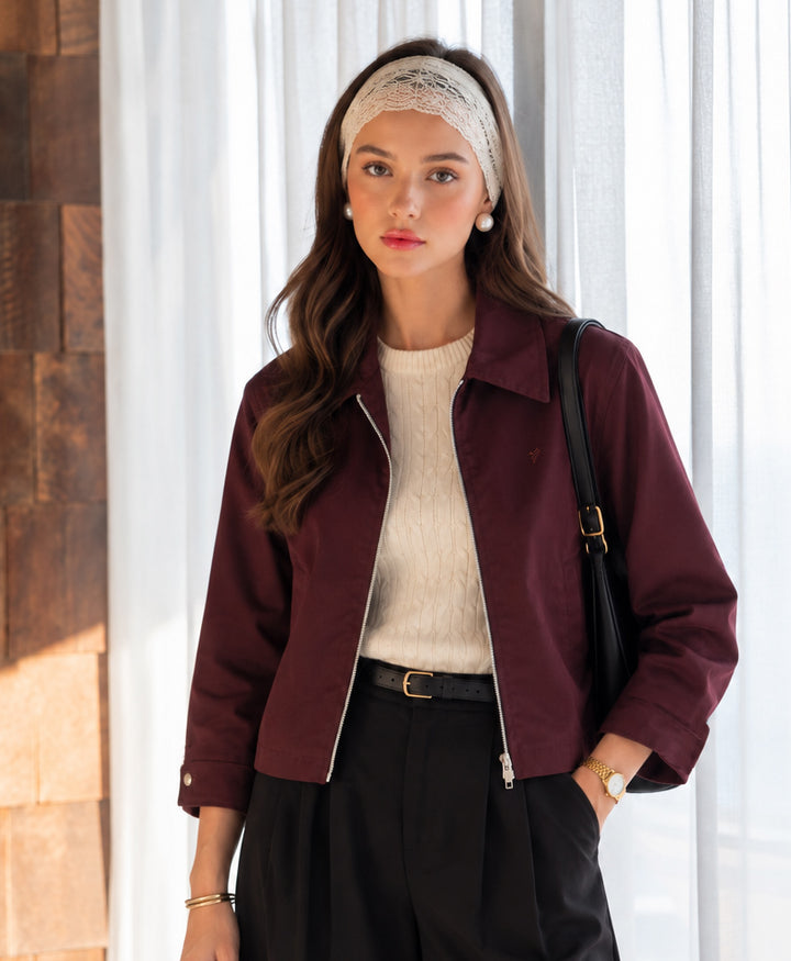 Maroon Bedford Jacket (Women)