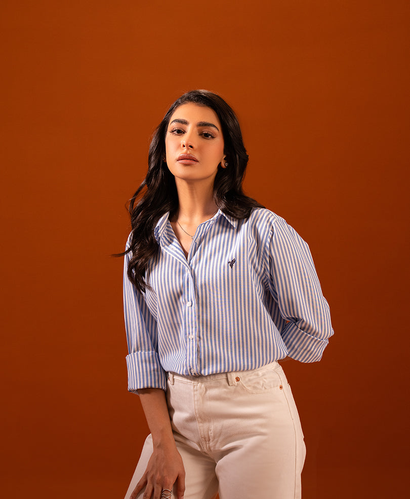 Blue Stripe Shirt (Women)