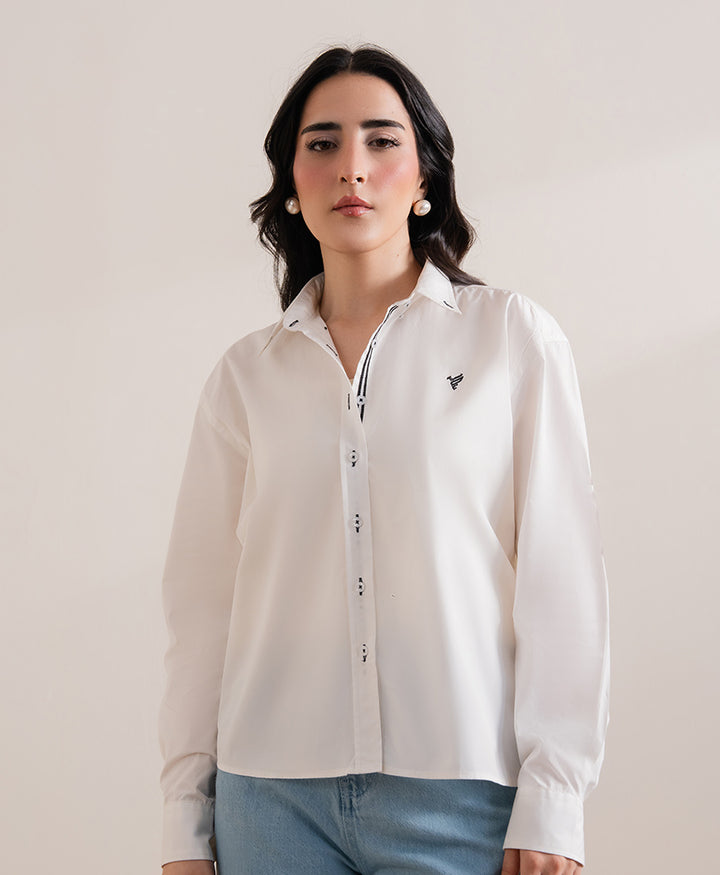 Detailed White French Shirt (Women)