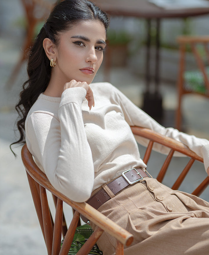 Khaki Crew Jumper Sweater (Women)