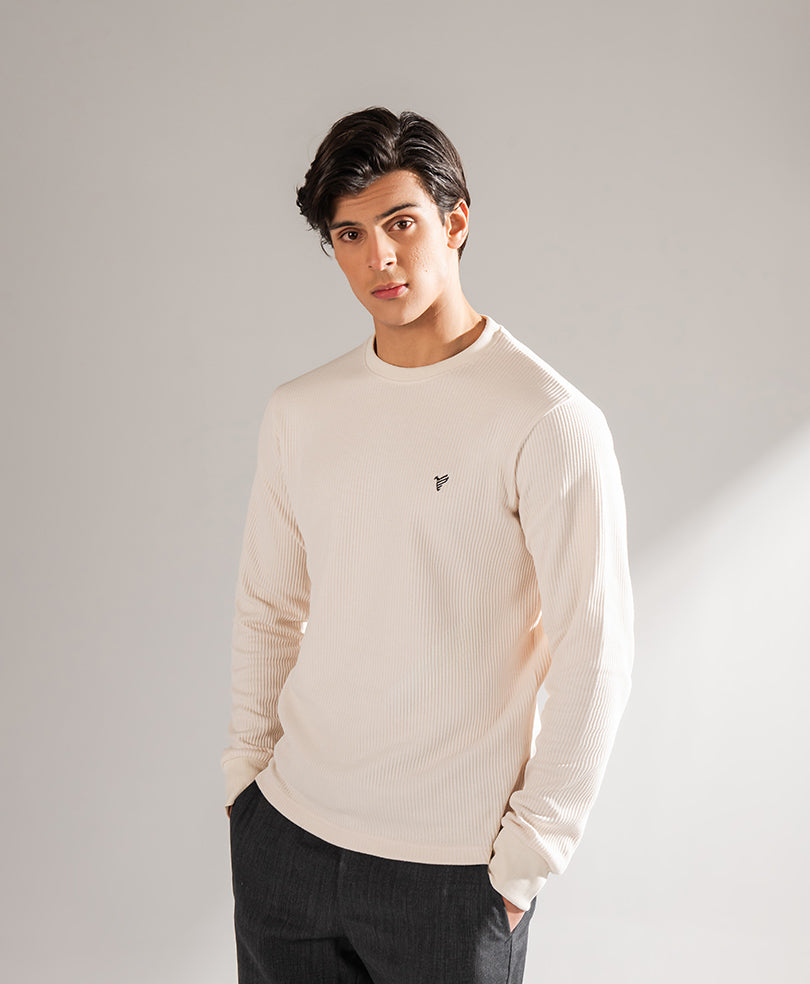 White Full Sleeve Sweater