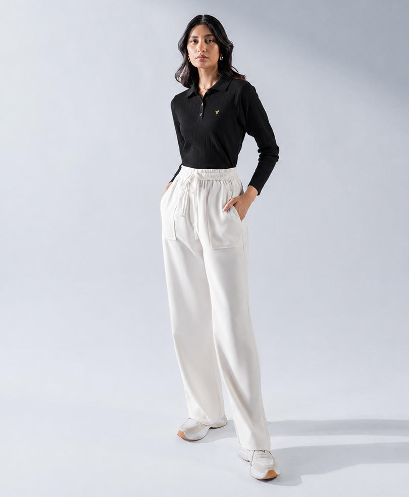 Black Drop Needle Full Sleeve POLO (Women)