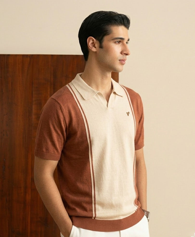 Rustic Maroon Mariner Knitted POLO