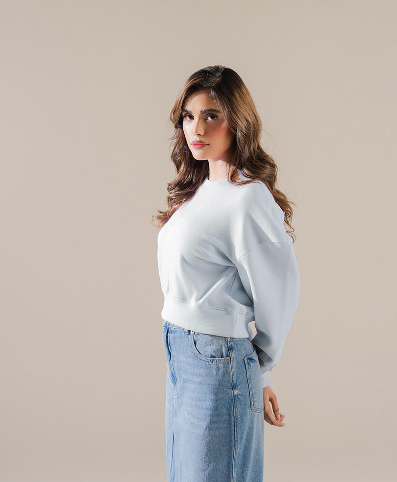 Sky Cropped Sweatshirt (Women)