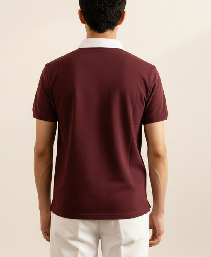 Maroon Resort Rugby Shirt