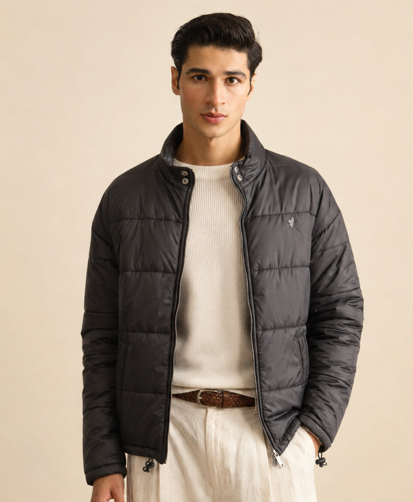 Black & Grey Reversible Quited Jacket