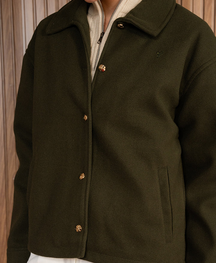 Evening Olive Wool Jacket (Women)