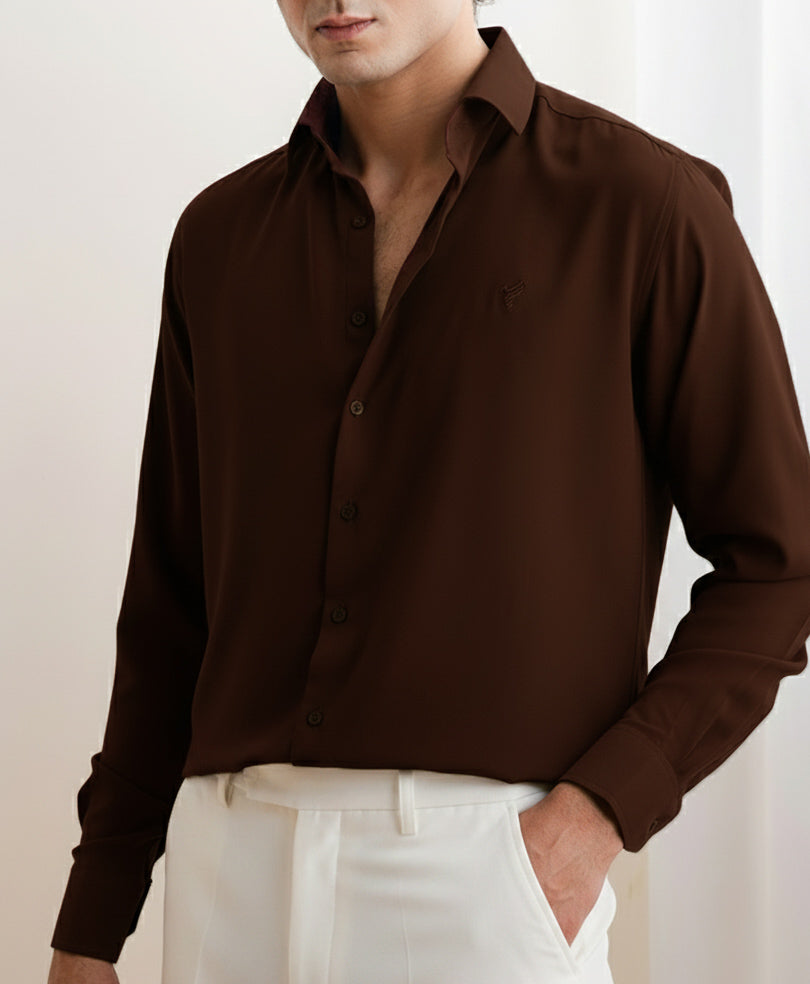 Chocolate Brown Sleek Shirt