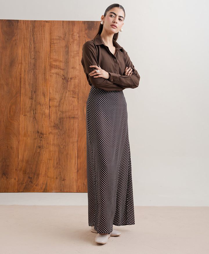 Brown Polka Dot Skirt (Women)