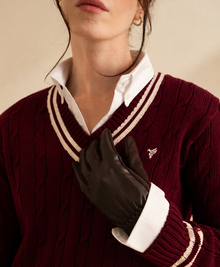 Classic Maroon Cricket Sweater (Women)