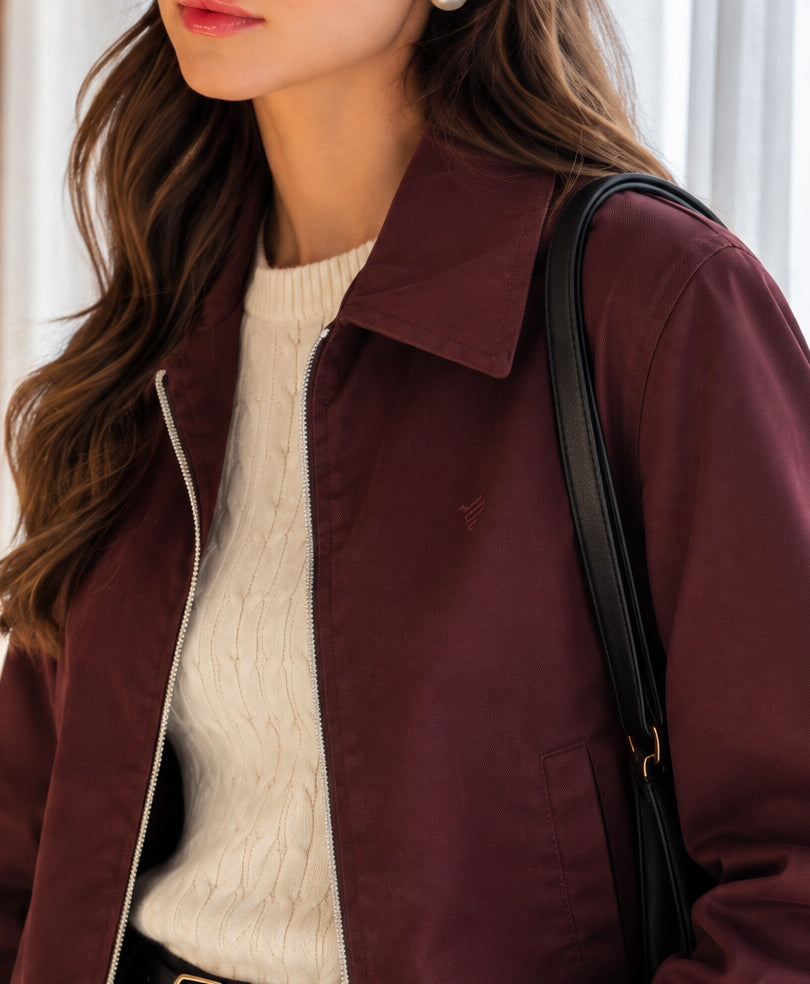Maroon Bedford Jacket (Women)