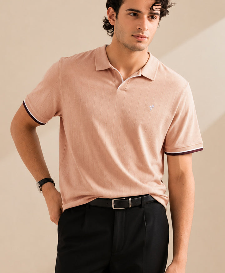 Cameo Rose V-Neck Drop Needle POLO