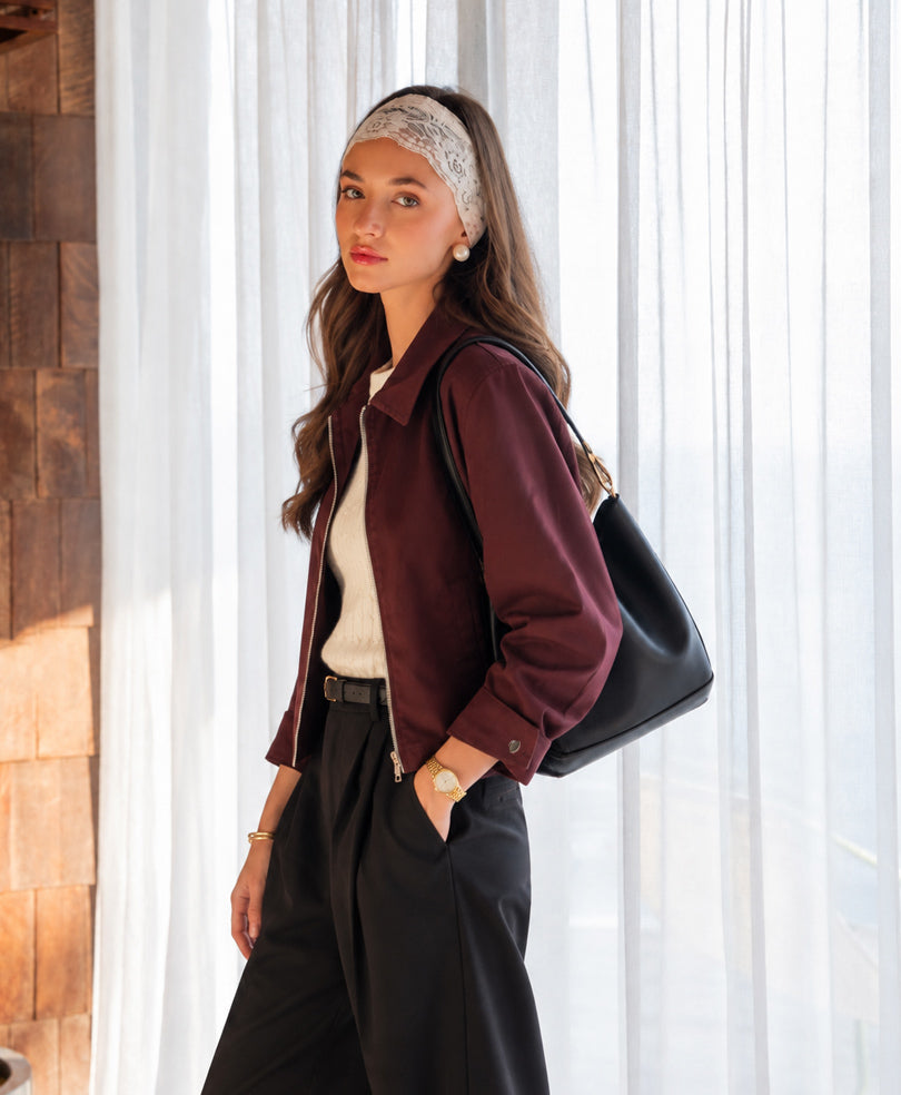 Maroon Bedford Jacket (Women)