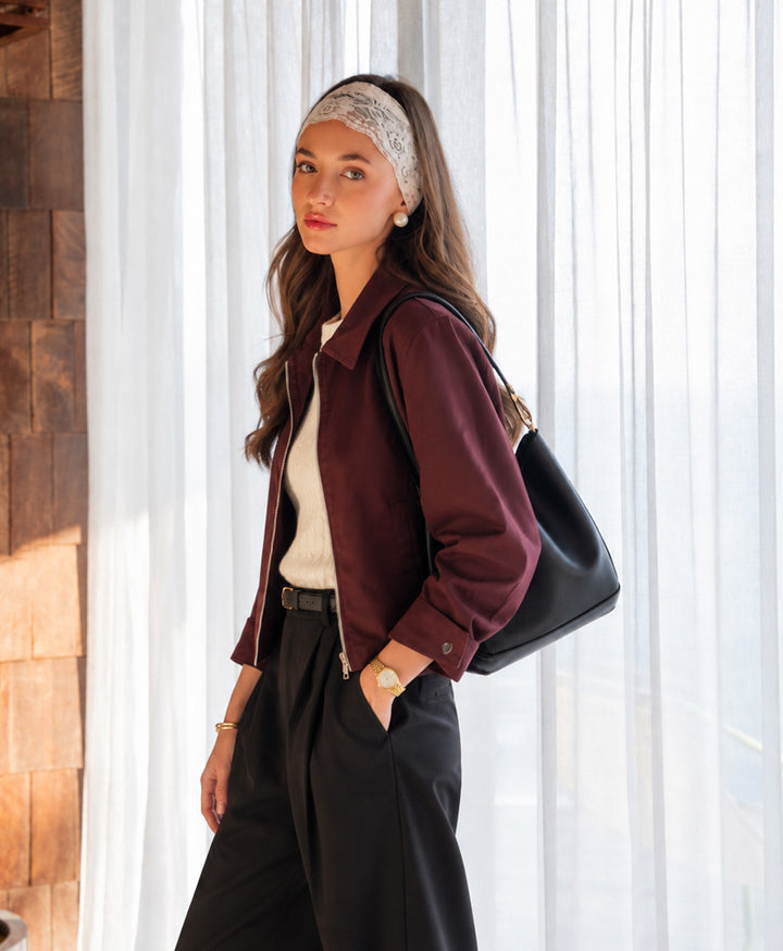 Maroon Bedford Jacket (Women)