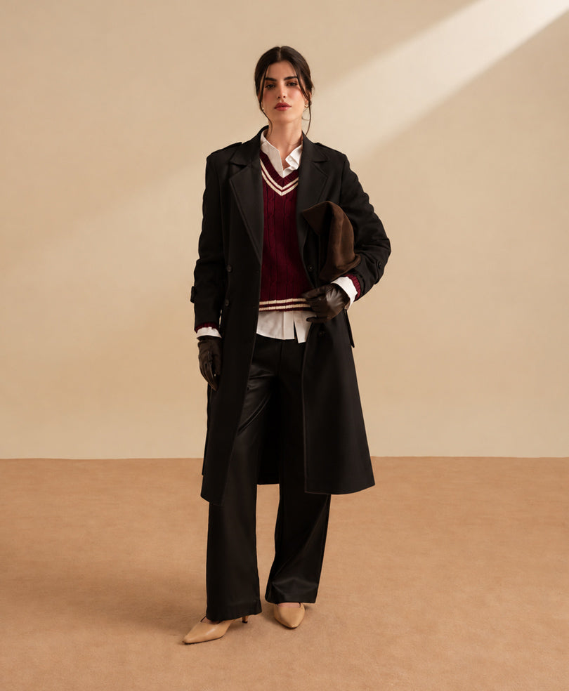 Classic Maroon Cricket Sweater (Women)