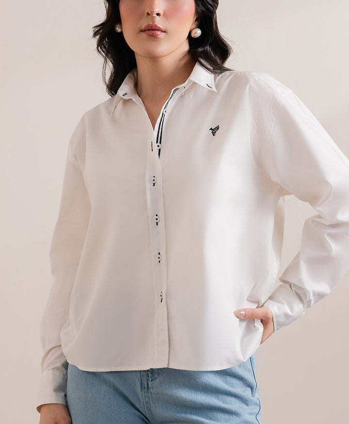 Detailed White French Shirt (Women)