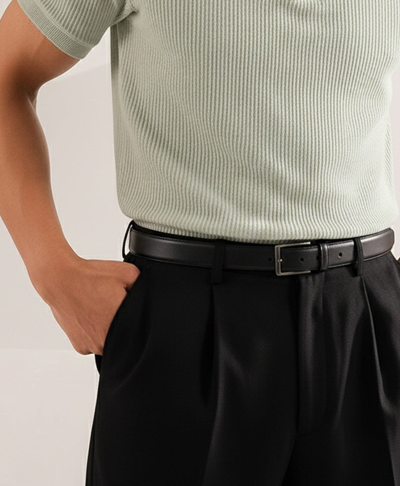 Mint Waffle Zip POLO