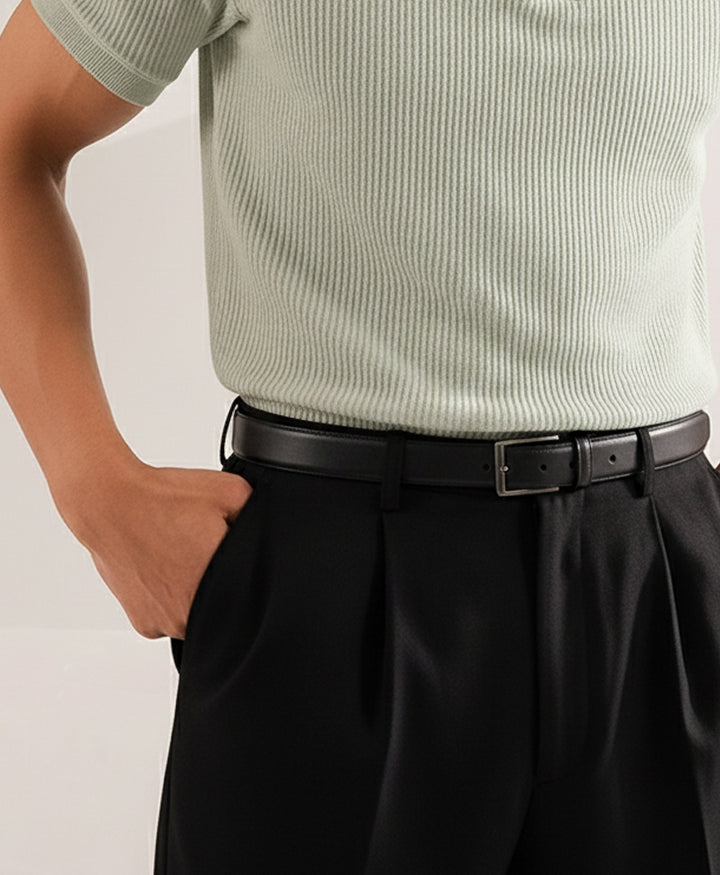 Mint Waffle Zip POLO