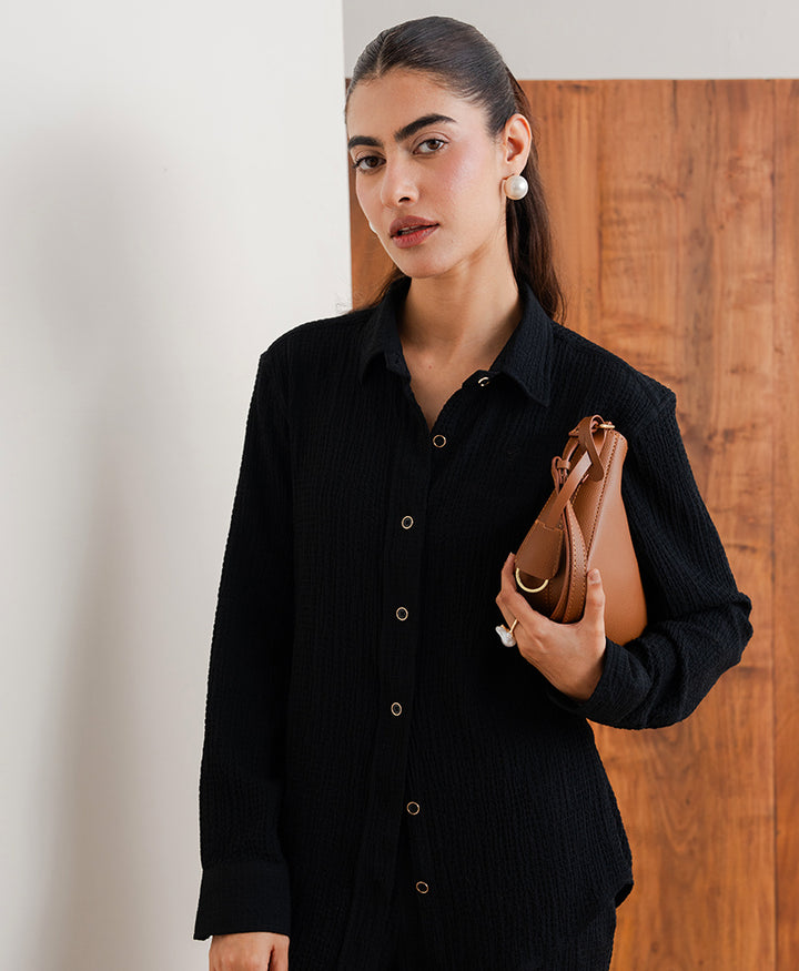 Noir Texture Shirt (Women)