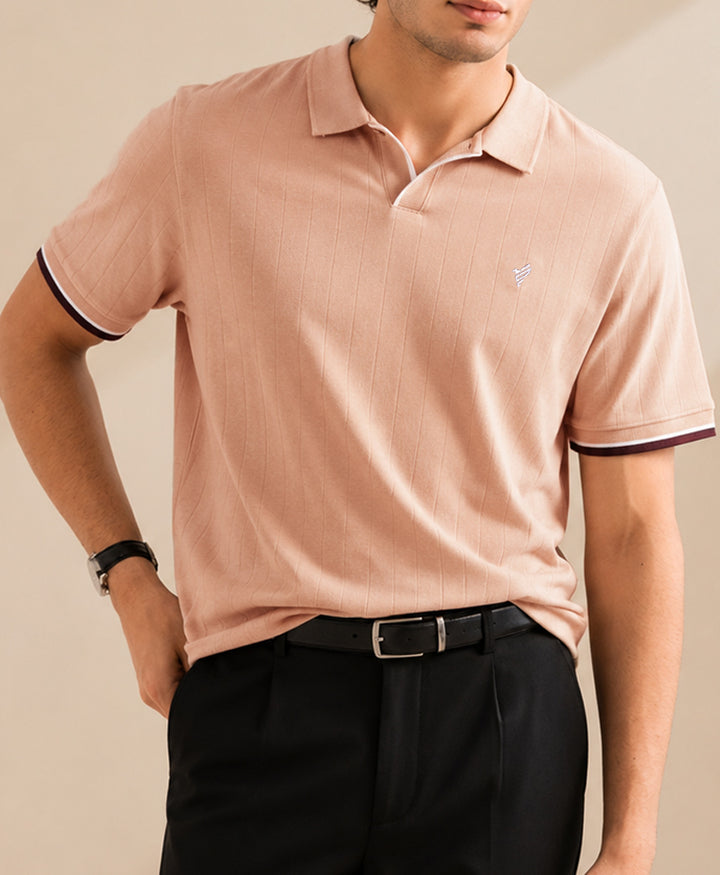 Cameo Rose V-Neck Drop Needle POLO