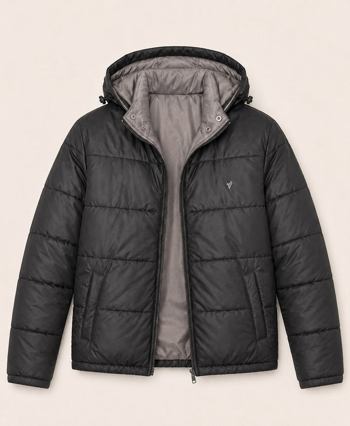 Black & Grey Reversible Quited Jacket