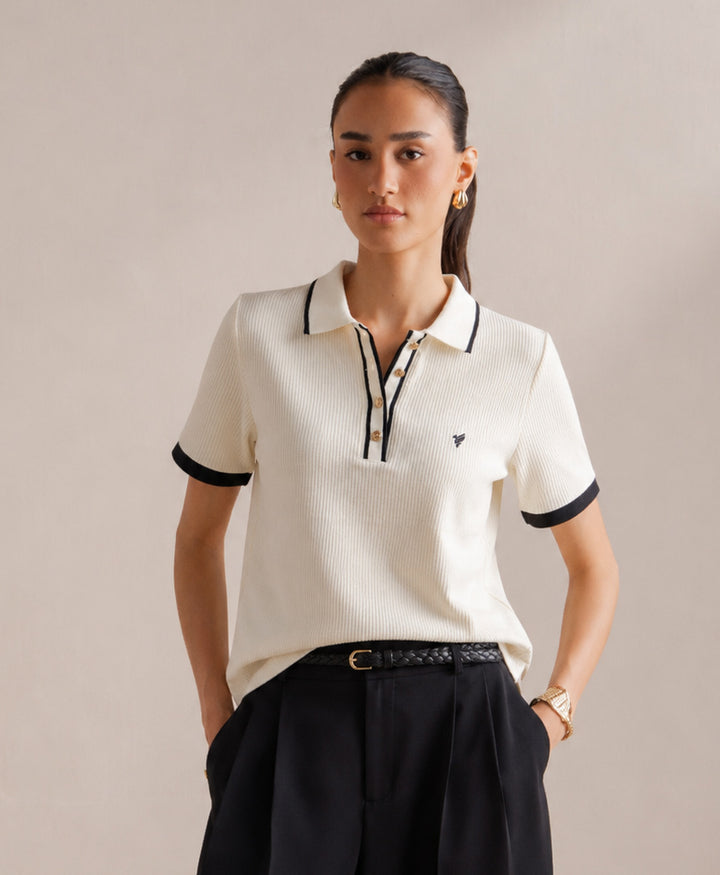 Tofu Classic Waffle Knit Polo (Women)