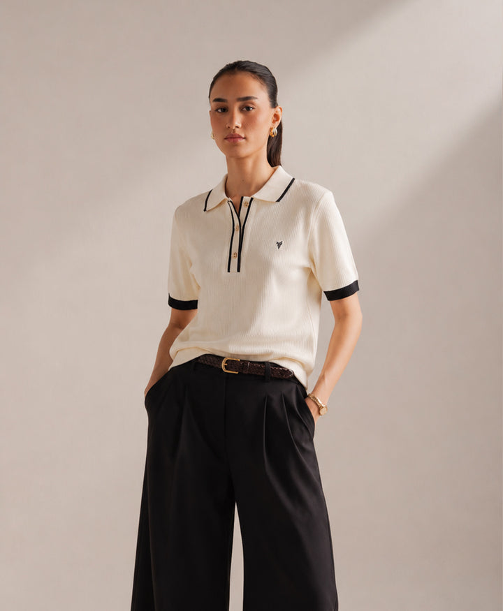 Tofu Classic Waffle Knit Polo (Women)