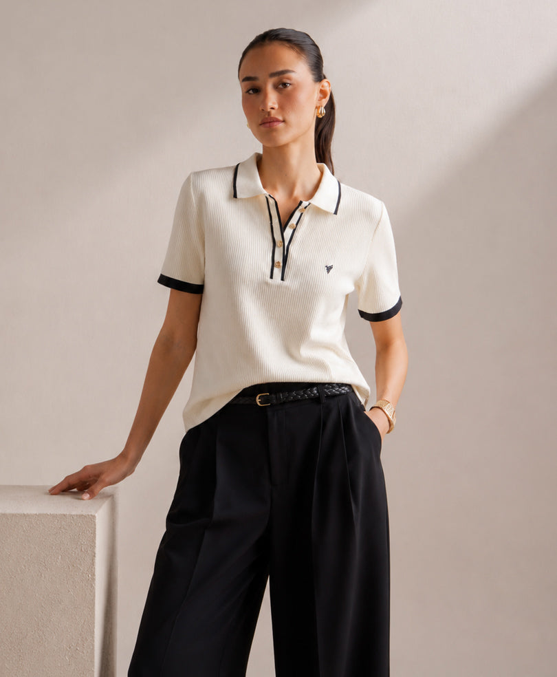 Tofu Classic Waffle Knit Polo (Women)