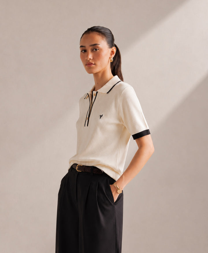 Tofu Classic Waffle Knit Polo (Women)