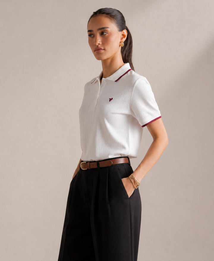 Maroon Tipped Drop Needle POLO (Women)