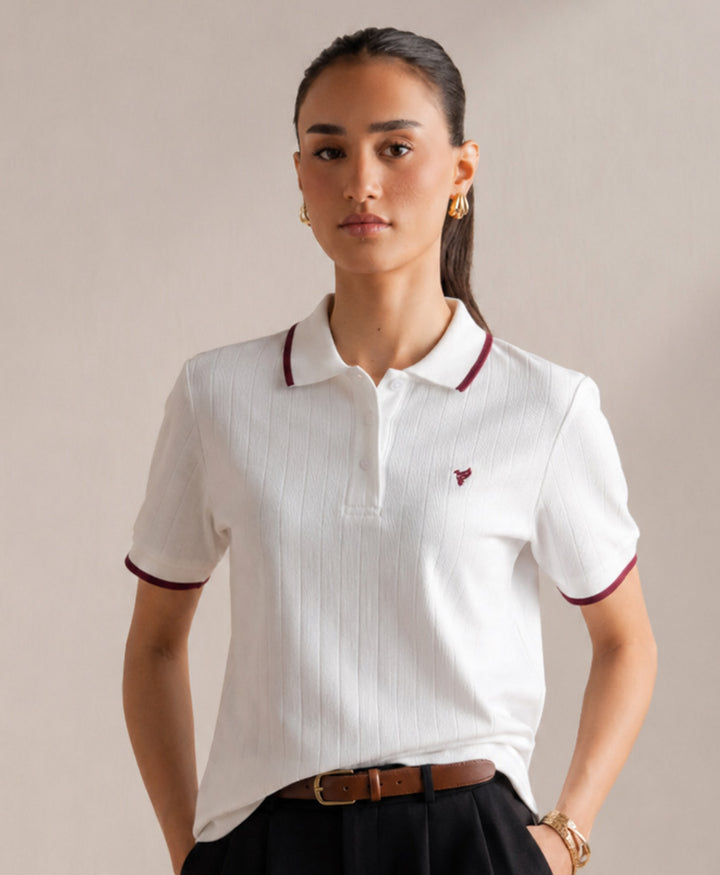 Maroon Tipped Drop Needle POLO (Women)