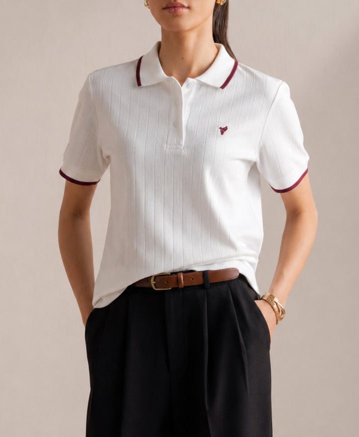 Maroon Tipped Drop Needle POLO (Women)