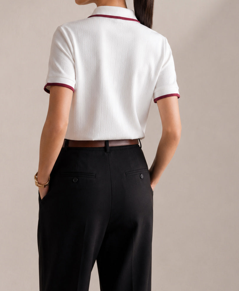 Maroon Tipped Drop Needle POLO (Women)