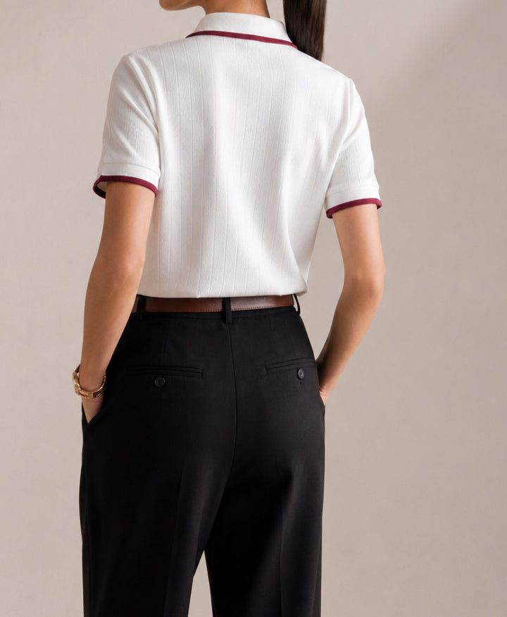 Maroon Tipped Drop Needle POLO (Women)