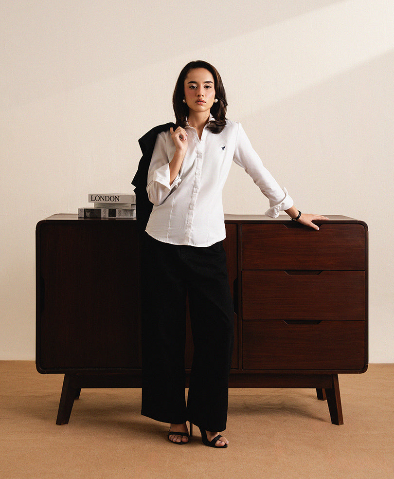 White FITTED Shirt (Women)