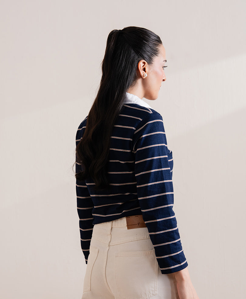 Navy Full Sleeve Rugby Shirt (Women)