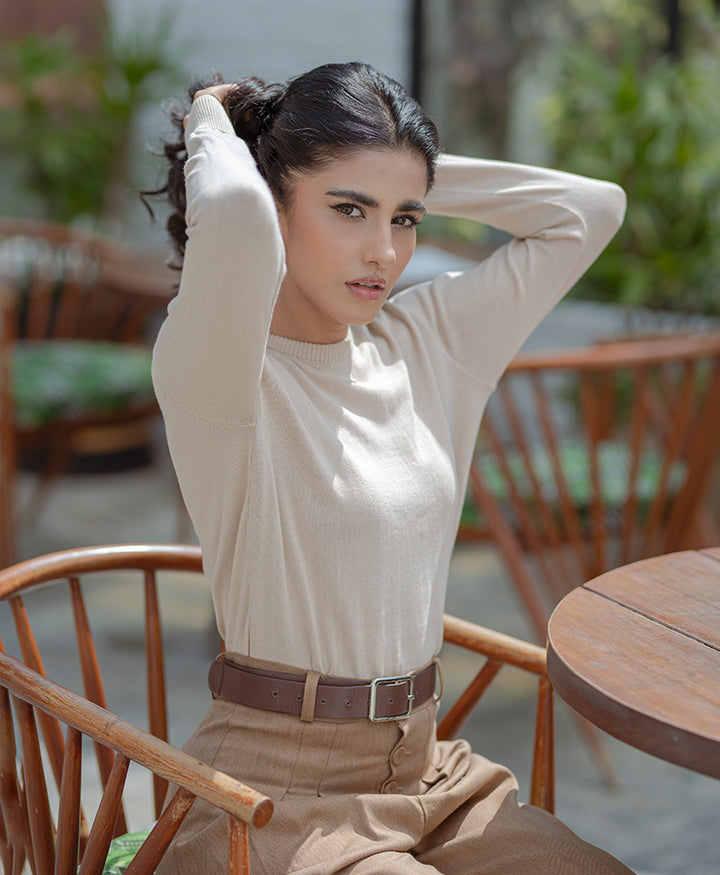 Khaki Crew Jumper Sweater (Women)