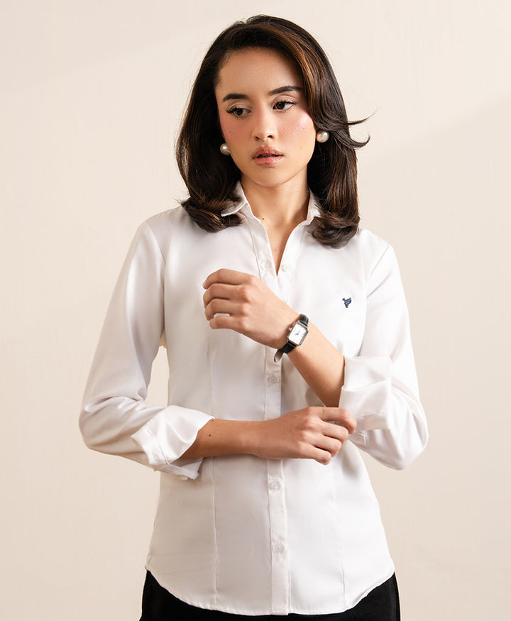 White FITTED Shirt (Women)