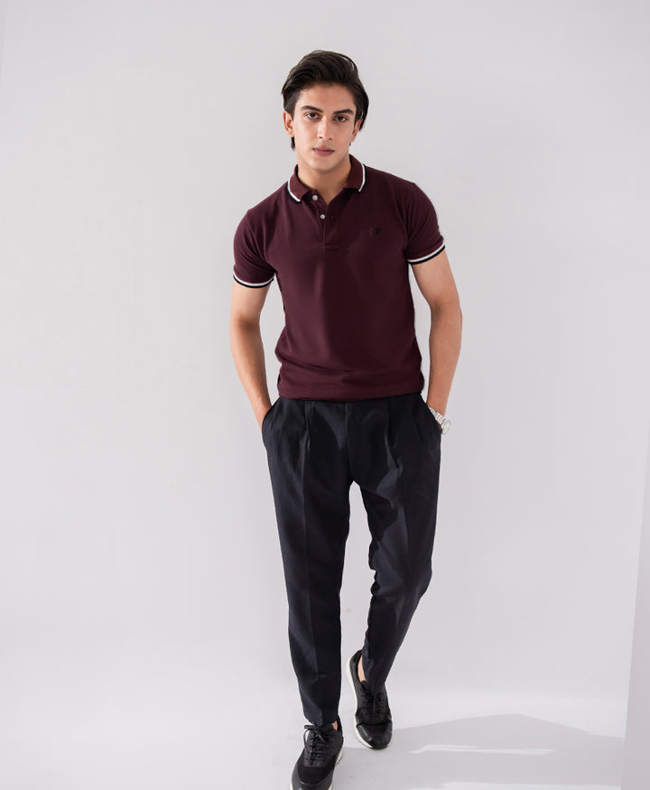 Maroon Tipping POLO