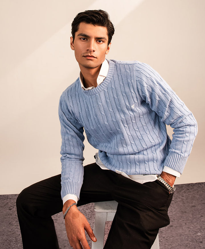Sky Cable Knit Sweater
